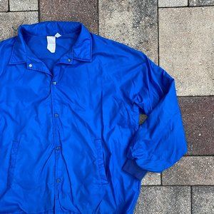 Vintage Long Island Special 80s Blue Retro Windbreaker Jacket Size Large